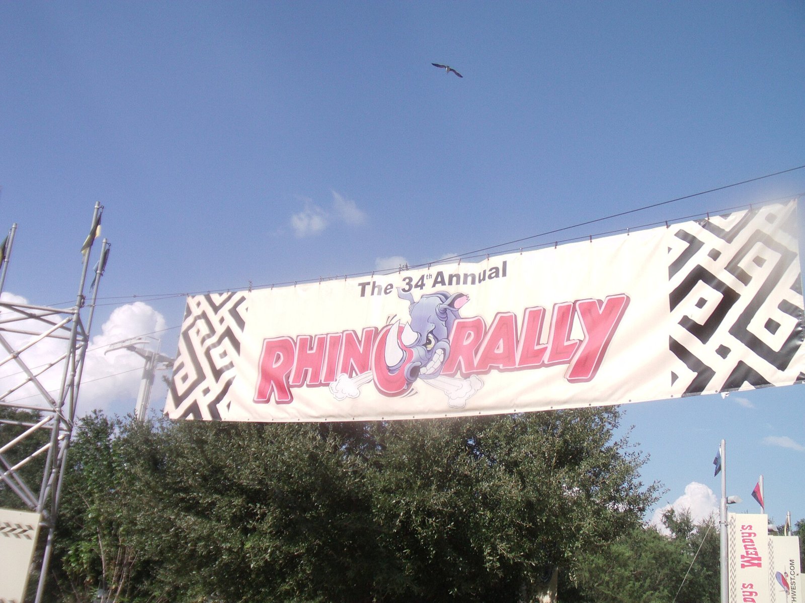 Main sign for Rhino Rally at Busch Gardens Tampa Bay