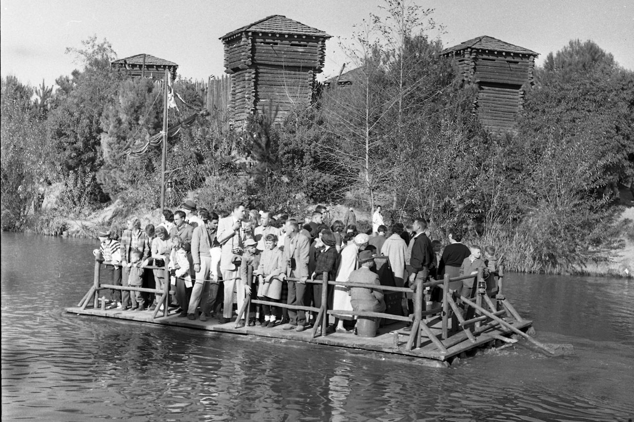 Rafts to Tom Sawyer Island at Disneyland Park