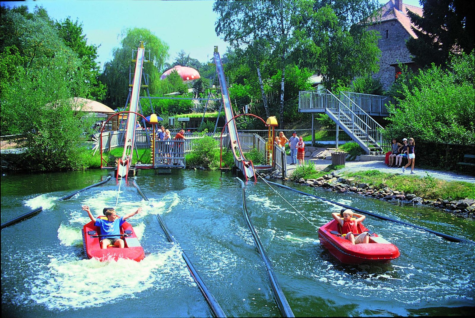 The twin Nautic Jet ramps and boats at Erlebnispark Steinau an der Strasse
